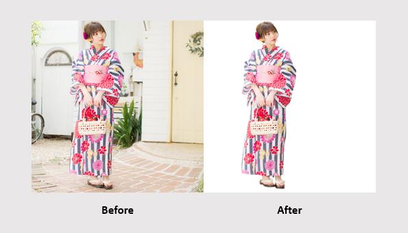 商品画像の切り抜き作業ビフォアアフター